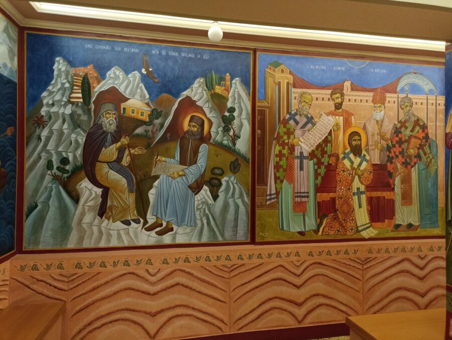 Φωτογραφίες από το Παρεκκλήσι Αγίου Νεκταρίου στον ιερό Ναό υψώσεως Τιμίου Σταυρού Κυψέλης